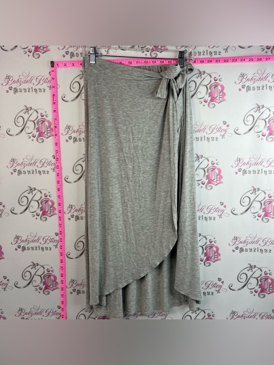 Lole Dresses & Skirts - Lole skirt ribbon tie up grey Light Gray long flowy Skirt with Tie up bow